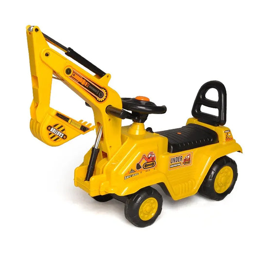 Lenoxx Ride-on Children's Excavator with Dual Operation Levers to Scoop Yellow YD1007
