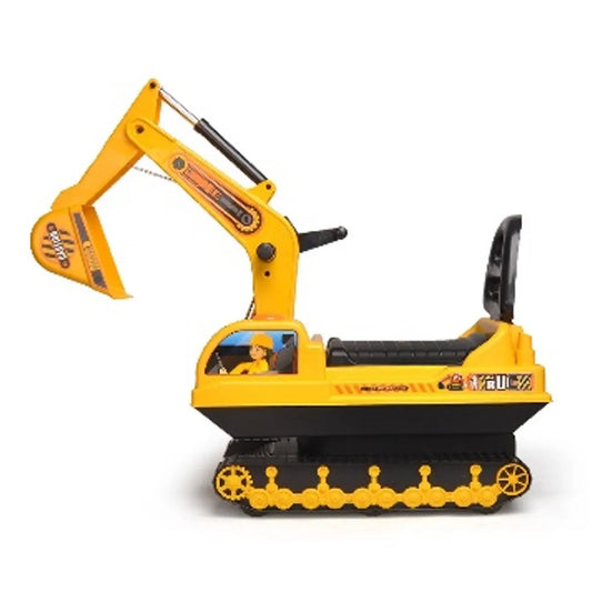 Lenoxx Ride-on Children's Excavator with Sturdy Track and Dual Operation Levers to Scoop Yellow YD2001