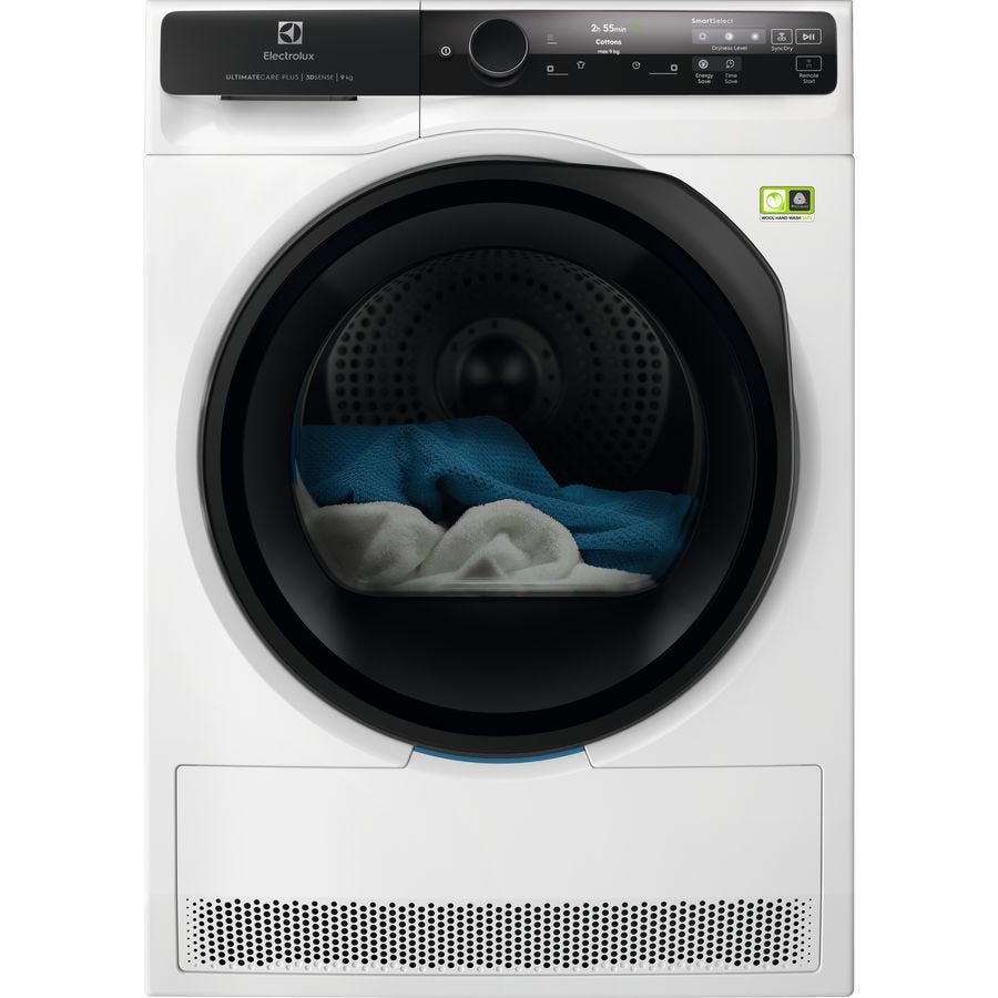 Electrolux 9kg UltimateCare Plus 900 Heat Pump Dryer White EDH912R9WC